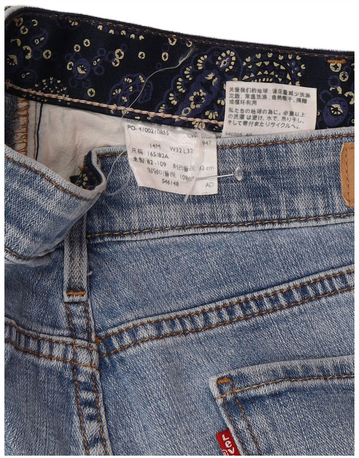 Levi's Dame 525 Straight Jeans US 14 XL W32 L32 Blå