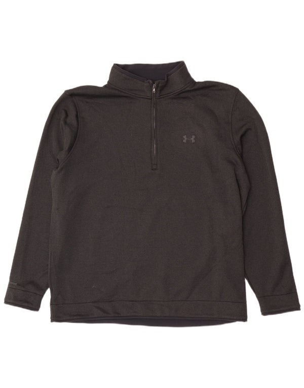Under Armour Herre Zip Neck Sweatshirt Jumper 2XL Sort Polyester