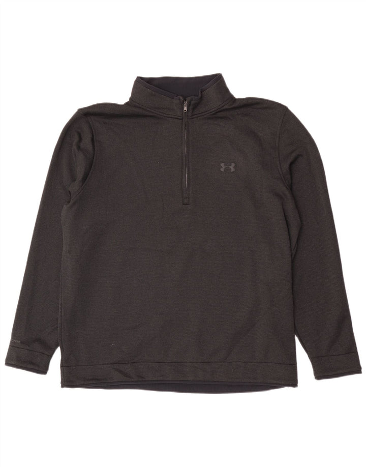 Under Armour Herre Zip Neck Sweatshirt Jumper 2XL Sort Polyester