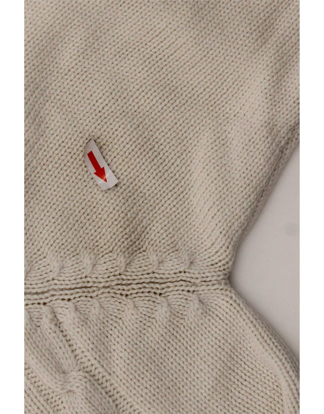 Vintage Herre rund hals sweater IT 42/44 stor hvid akryl