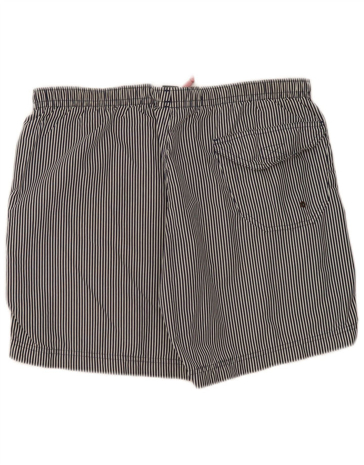 Jeckerson Badeshorts til mænd store marineblå nålestribet polyester