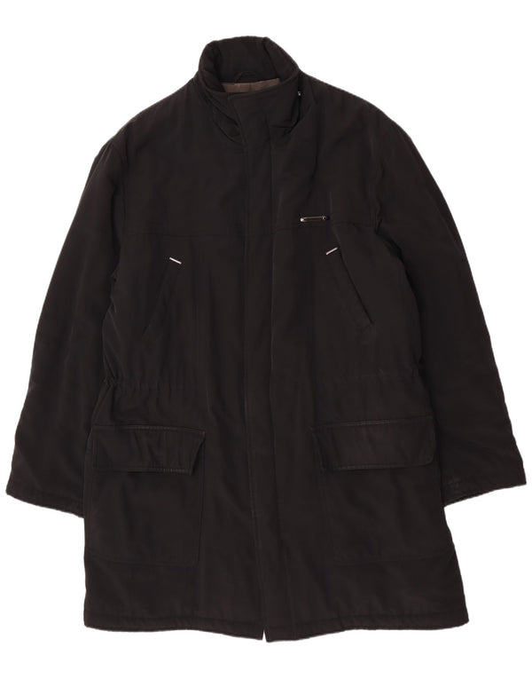 Piero Guidi Herre Overfrakke UK 42 XL Sort Polyester