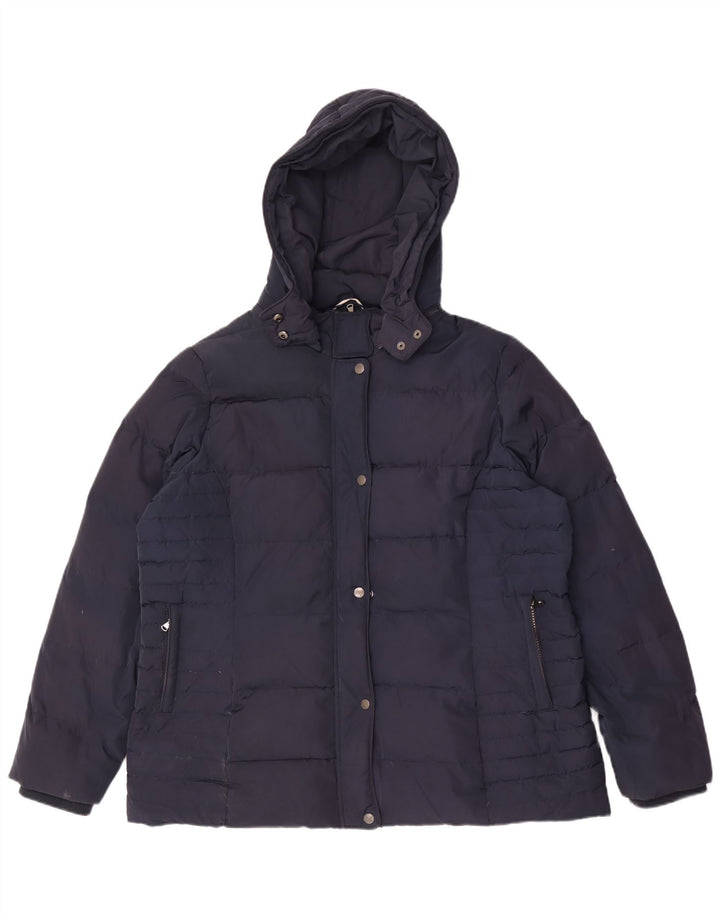Besætningstøj Dame hættepolstret jakke UK 18 XL marineblå polyester