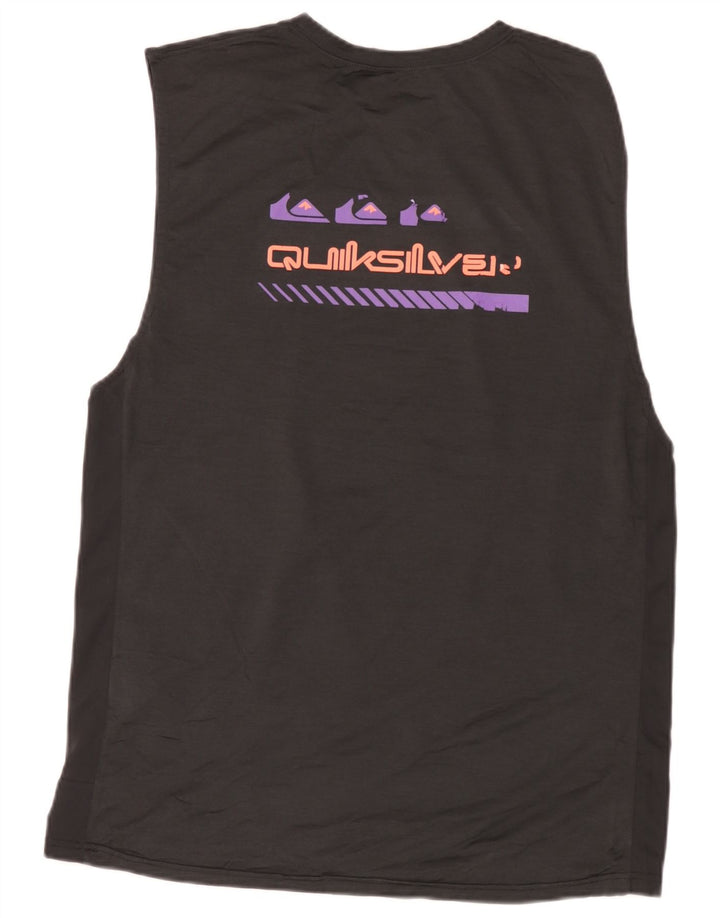 Quiksilver Herre Regular Fit Grafisk Vest Top Medium Sort Polyester