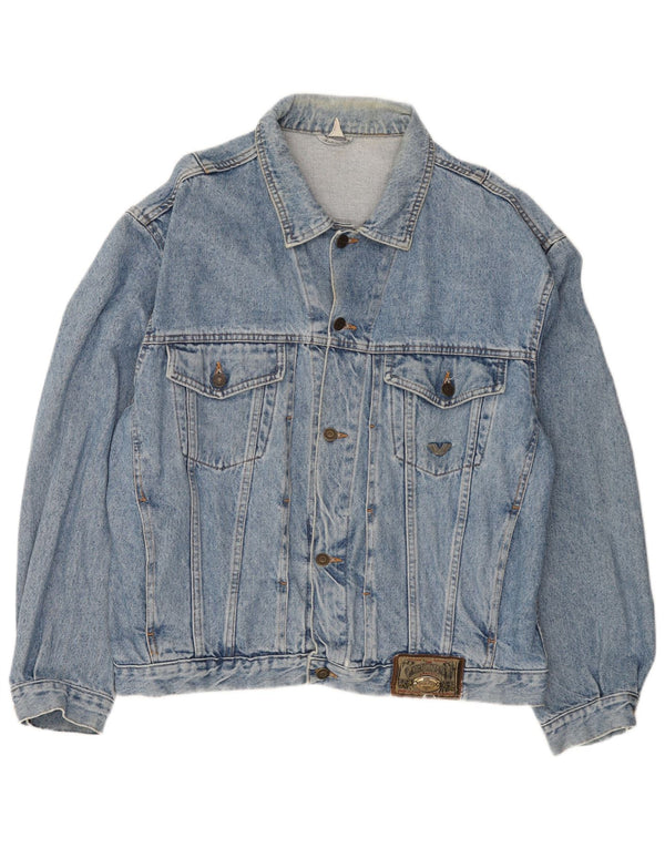 Wampum Mens Denim Jacket UK 42 XL Blue