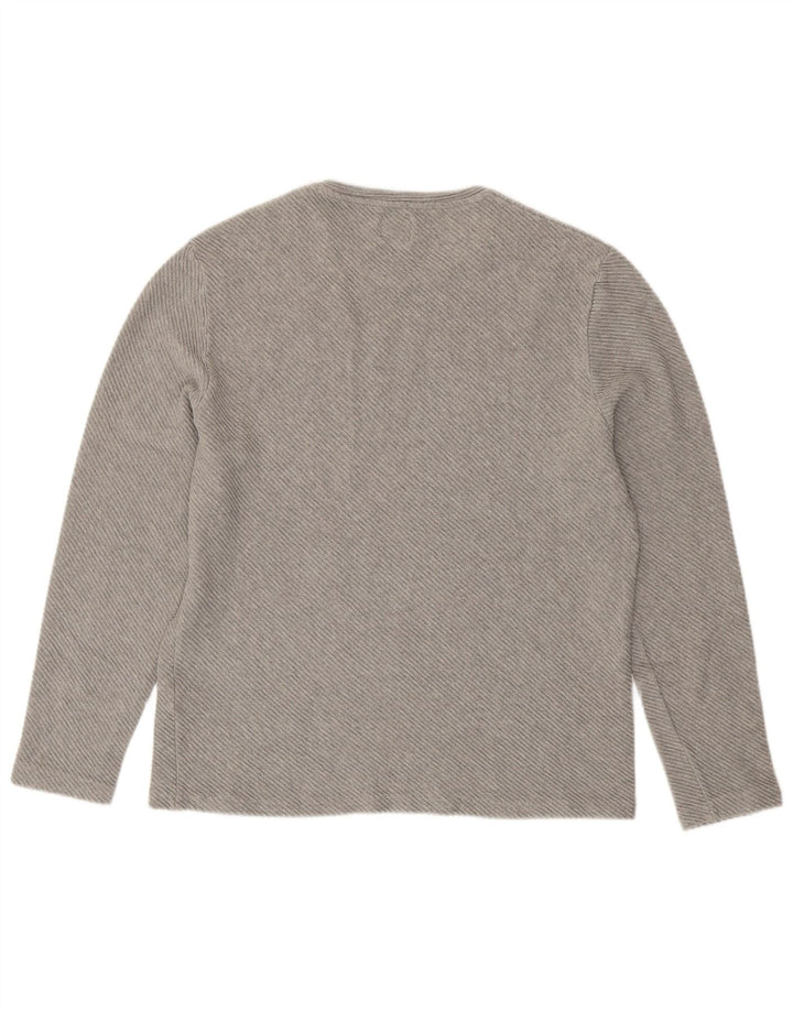 Zara Dame Top Langærmet UK 18 XL Grå Bomuld