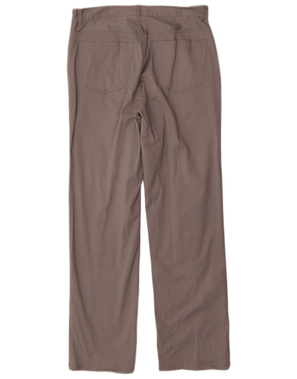 Dkny Mens Straight Casual Trousers W32 L32 Grey Cotton