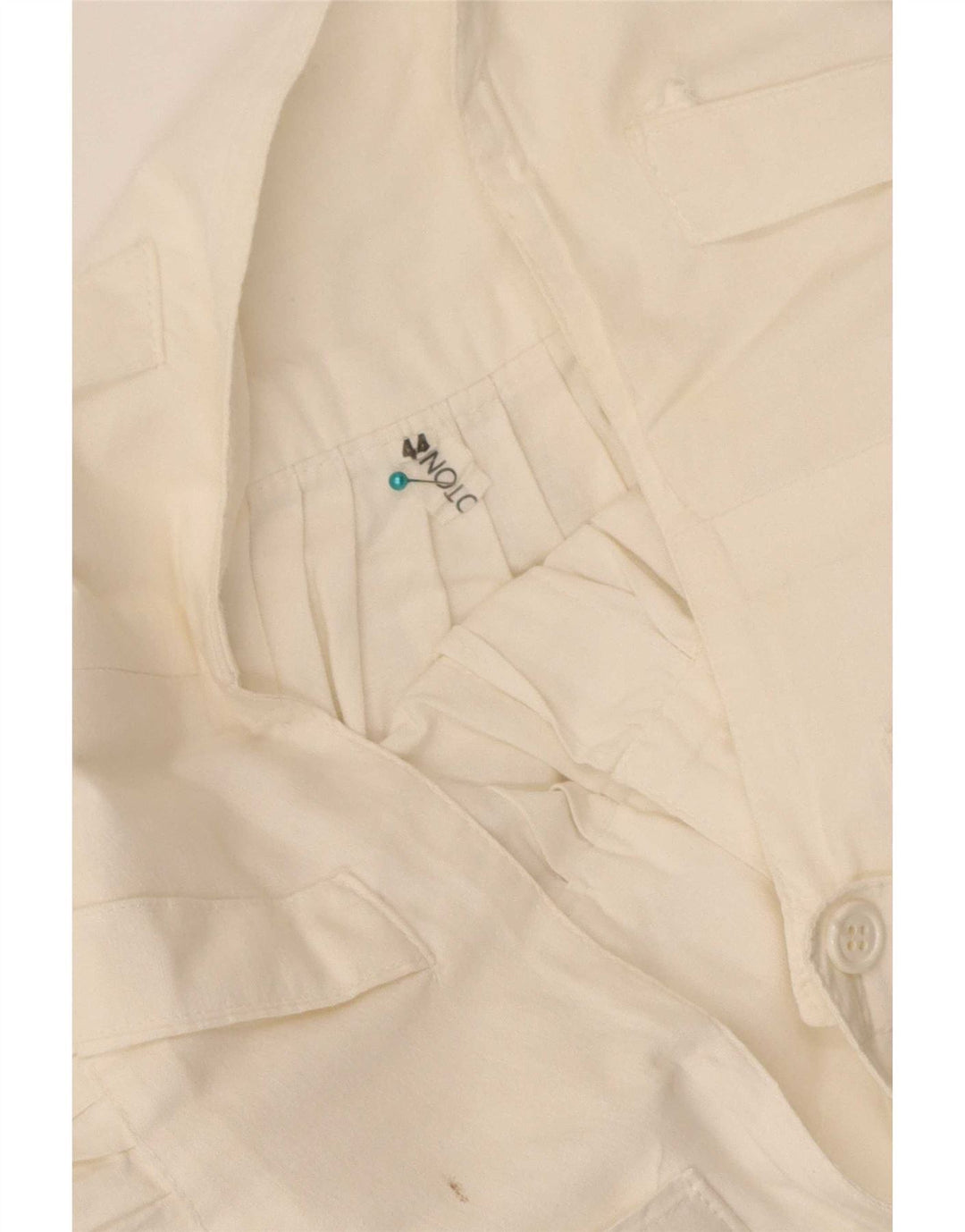 Vintage plisseret nederdel til kvinder IT 44 Medium W28 Hvid bomuld