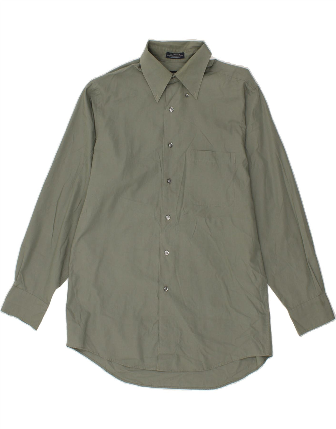 IZOD Mens Easy Care Shirt Size 15 1/2 Medium Grey Cotton Vintage Izod and Second-Hand Izod from Messina Hembry 