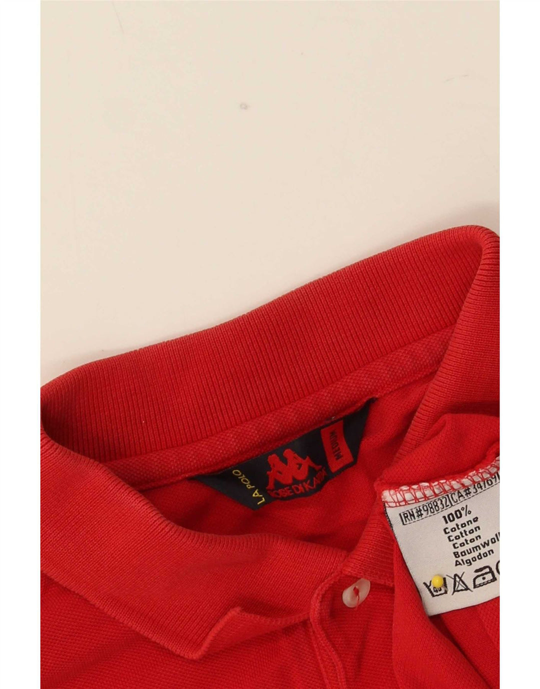 Kappa herre poloshirt Medium rød bomuld
