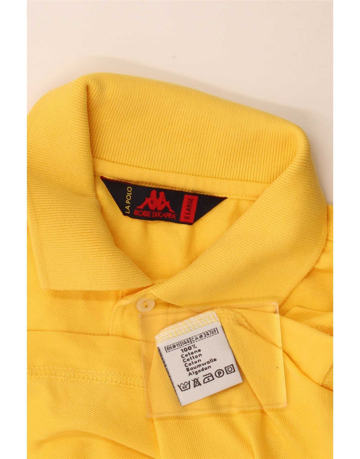 Kappa herre poloshirt XL gul bomuld