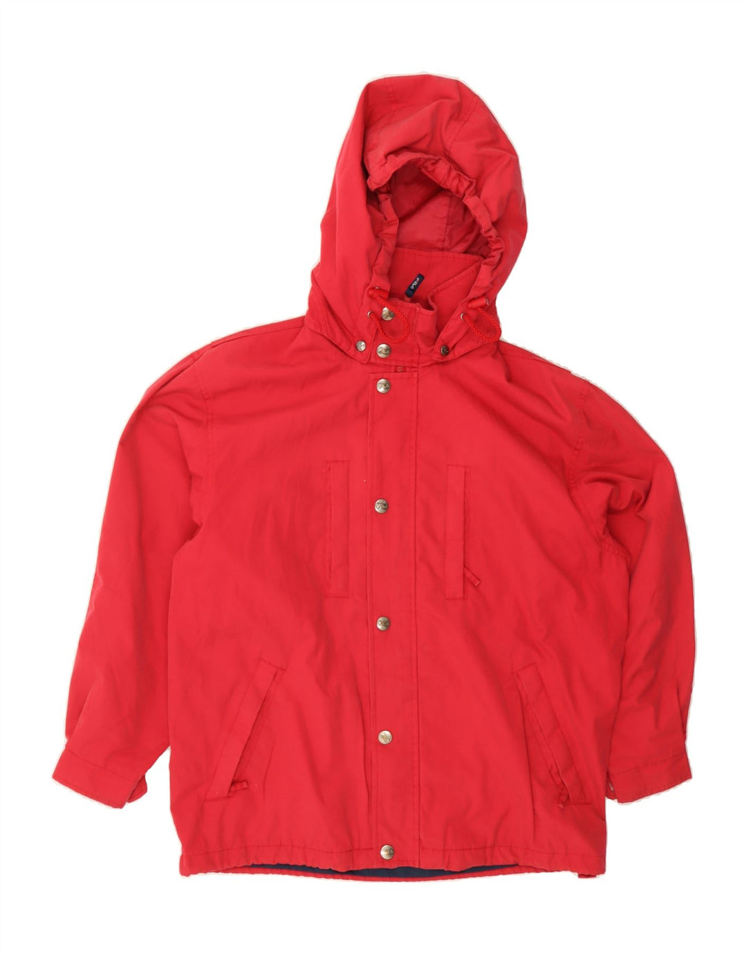 FILA Boys Loose Fit Hooded Rain Jacket 13-14 Years Large Red Polyester Vintage Fila and Second-Hand Fila from Messina Hembry 
