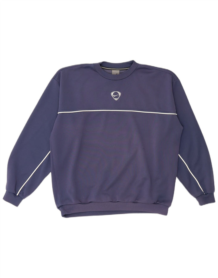 Nike Sweatshirt Jumper til mænd UK 39/41 Medium Navy Blue Polyester