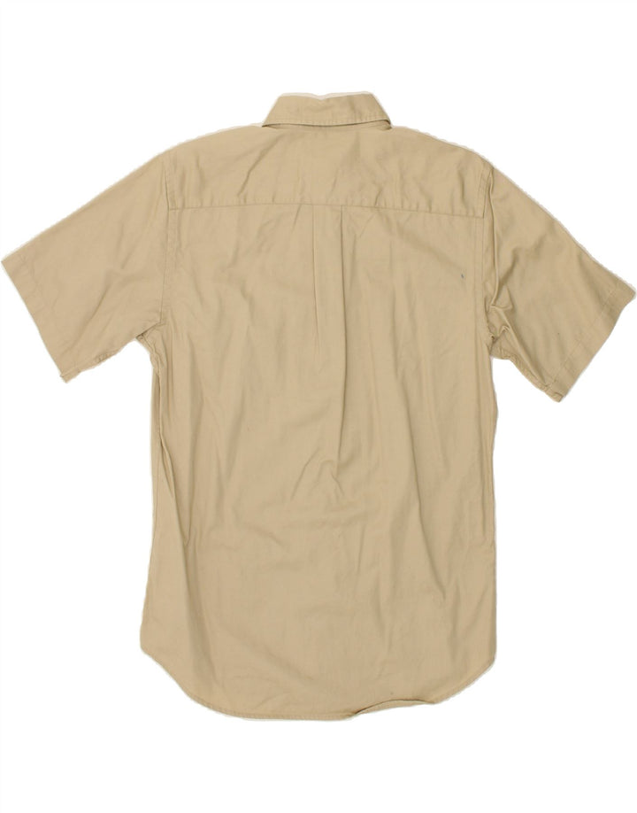 DOCKERS Mens Short Sleeve Shirt Small Beige Cotton Vintage Dockers and Second-Hand Dockers from Messina Hembry 