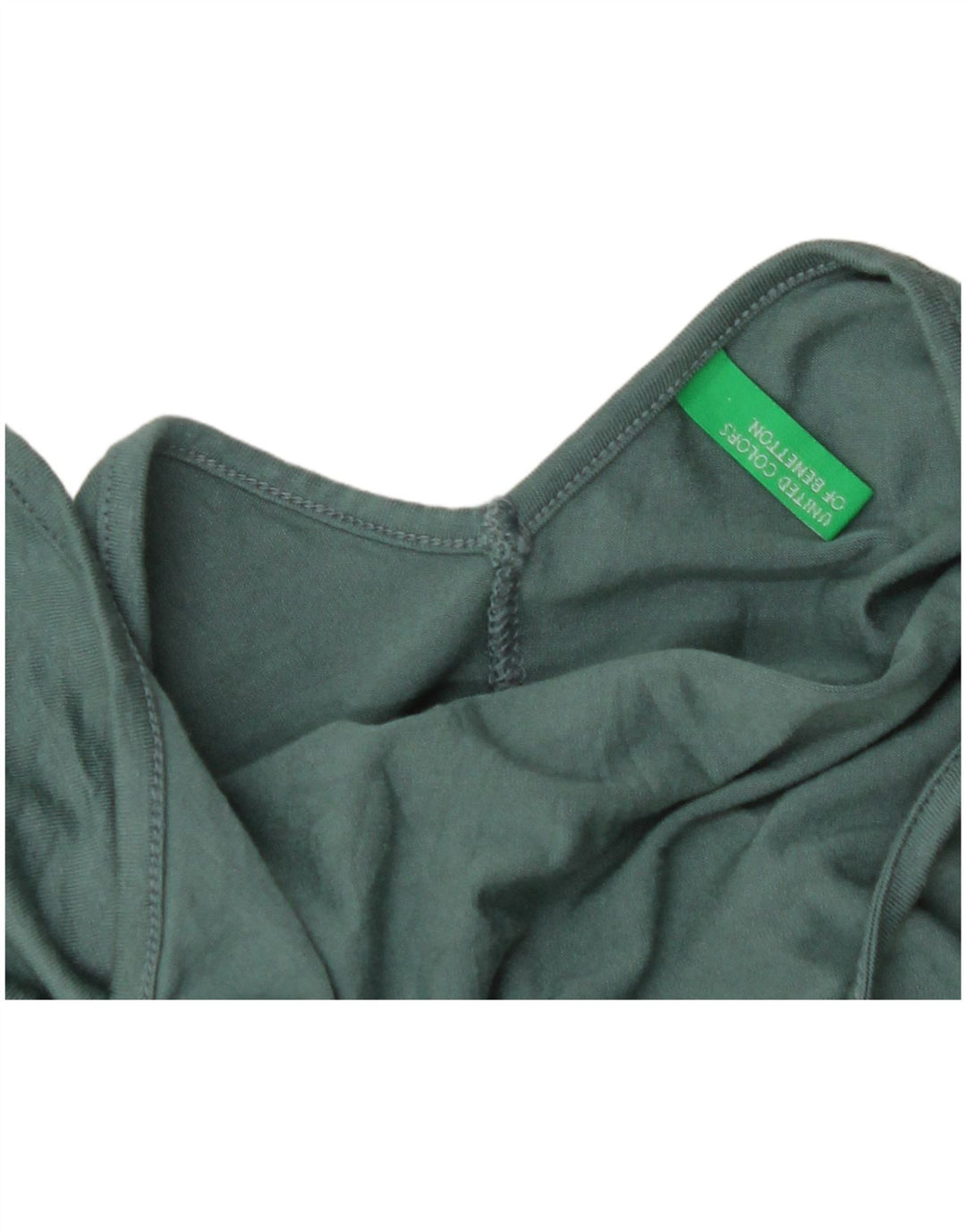 BENETTON Dame Halter Top UK 8 Lille Grøn