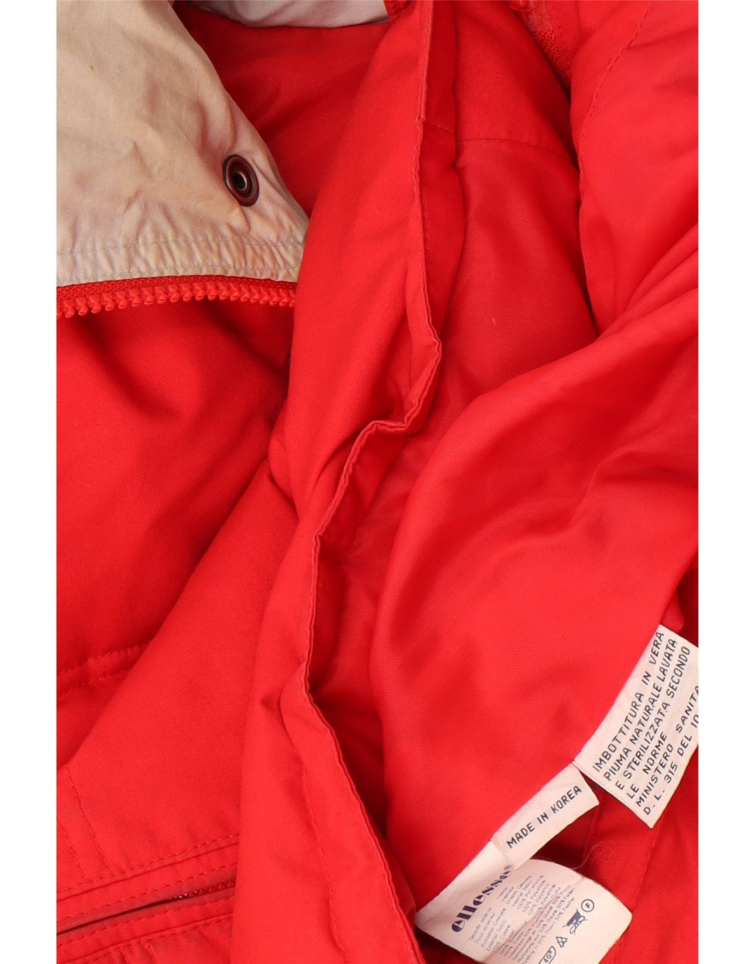 Ellesse Herre polstret jakke UK 42 XL Rød Bomuld