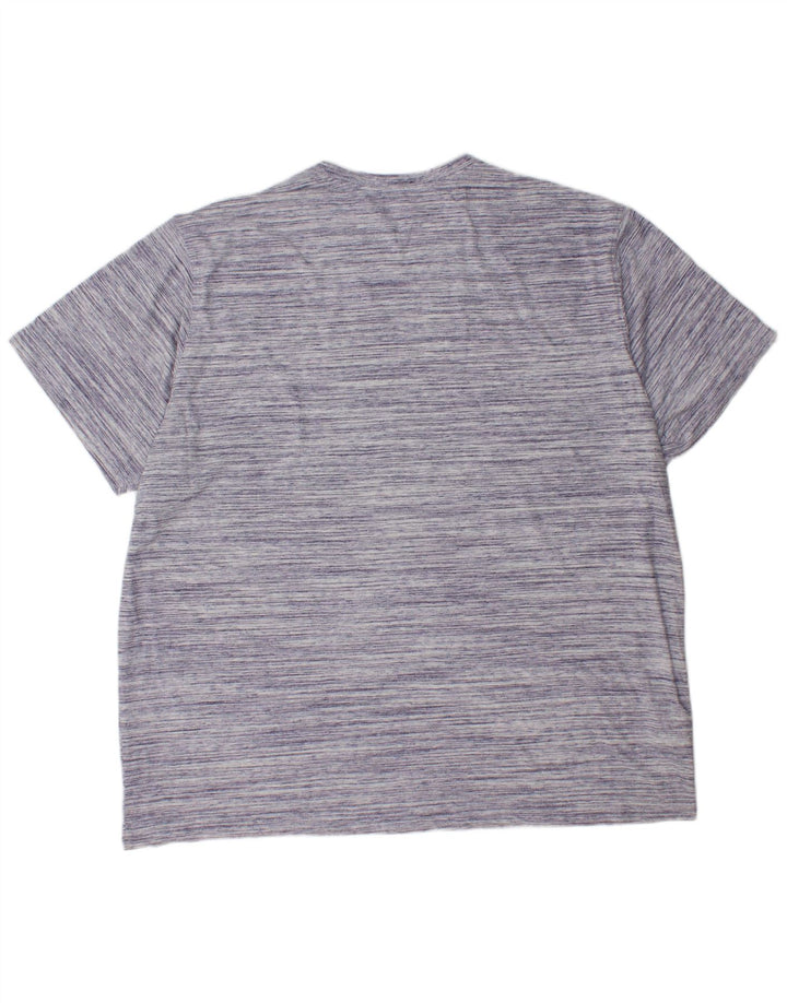 EDDIE BAUER Herre T-Shirt Top 2XL Lilla Flecked Bomuld