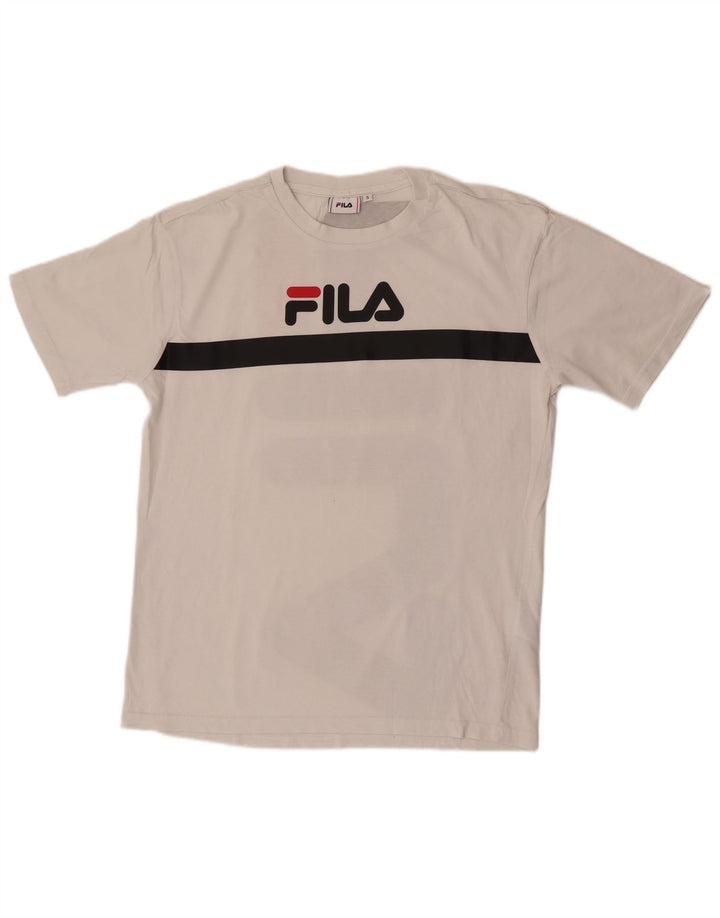 Fila Herre grafisk T-shirt Top Lille hvid stribet bomuld