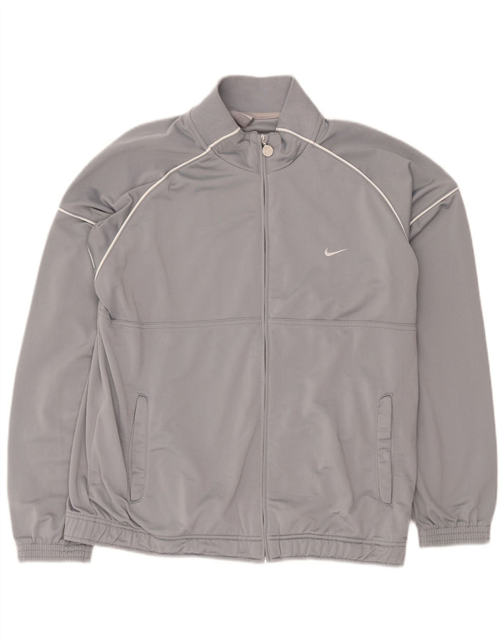 Nike træningsdragt til mænd, topjakke UK 41/43, stor grå polyester