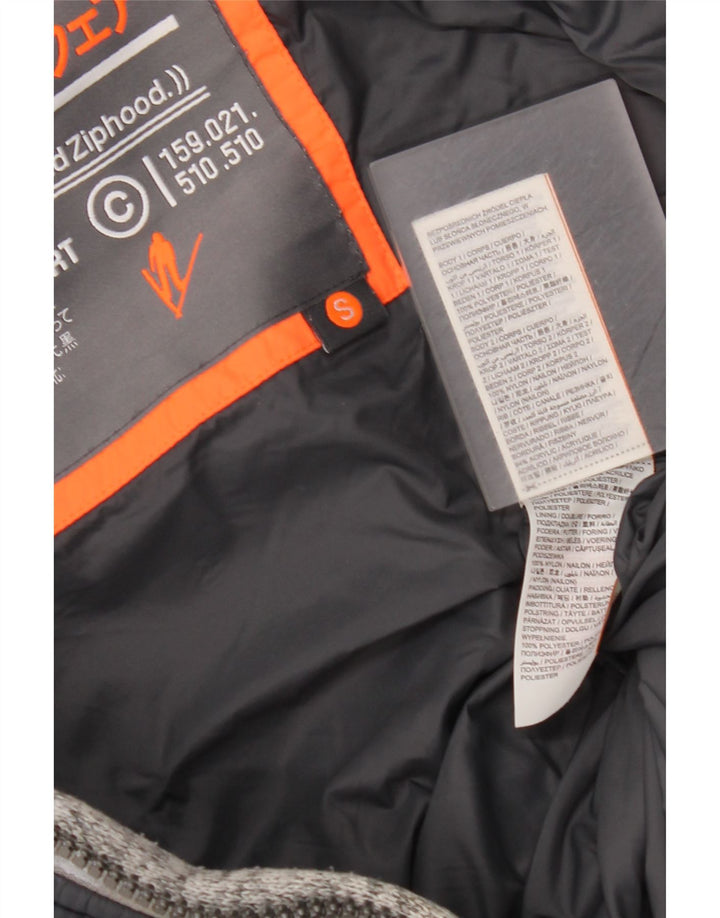 Superdry Polstret hættejakke til mænd UK 36 Small Black Colourblock Polyester