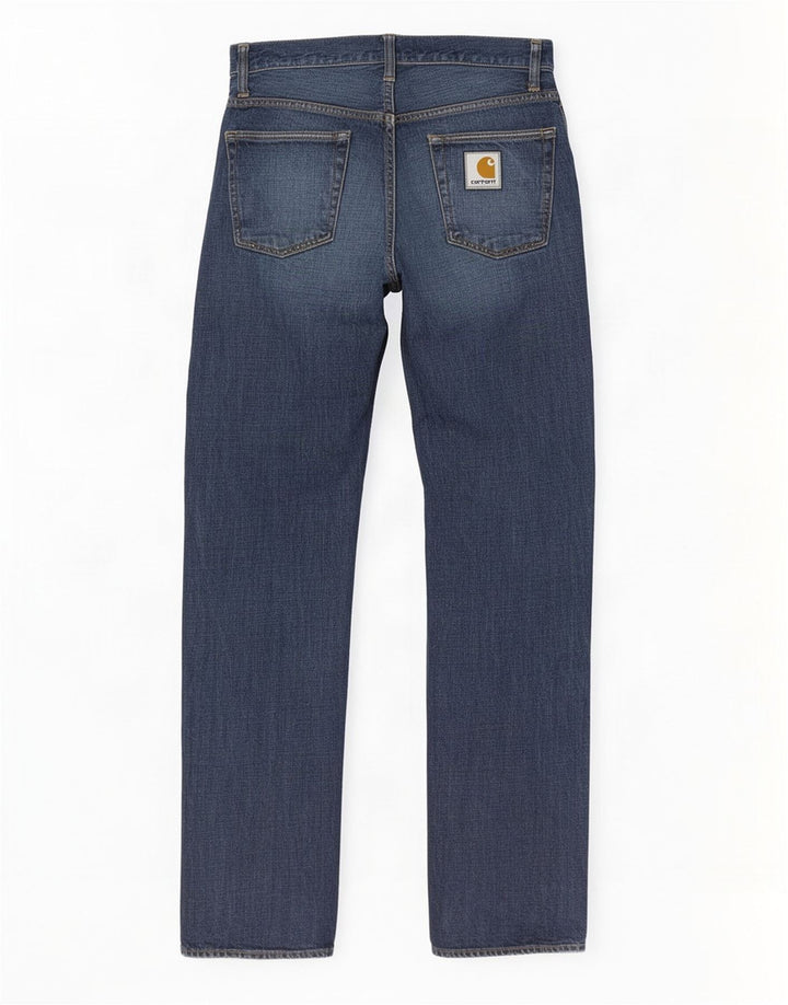 Carhartt Straight Jeans til mænd W32 L34 Marineblå bomuld