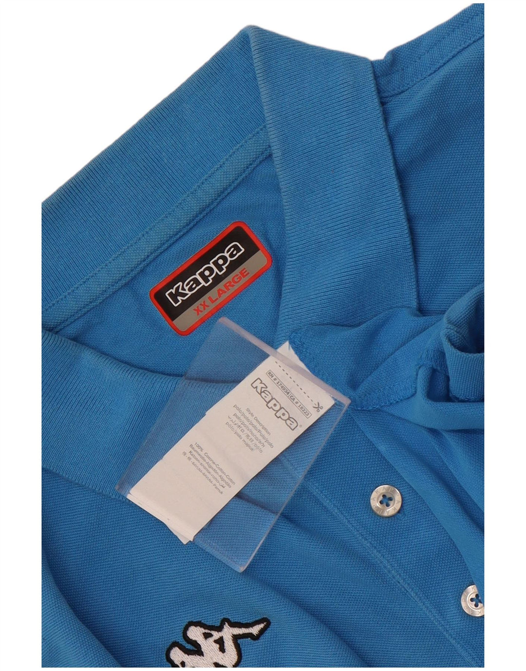 Kappa herre poloshirt 2XL blå bomuld
