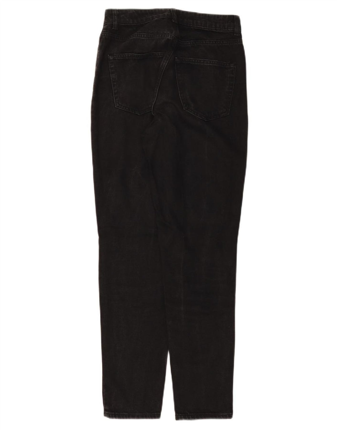 TOPSHOP Dame Mom Tapered Jeans W25 L29 Sort Bomuld