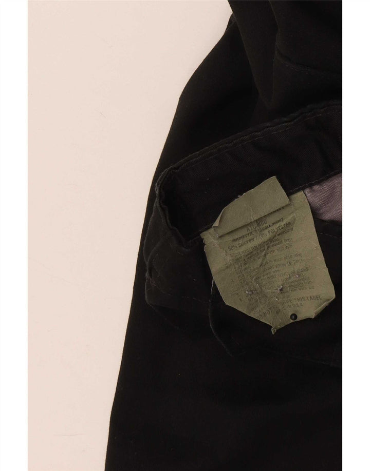 Vintage Dame Regular Cargo Bukser Små W28 L30 Sort Bomuld