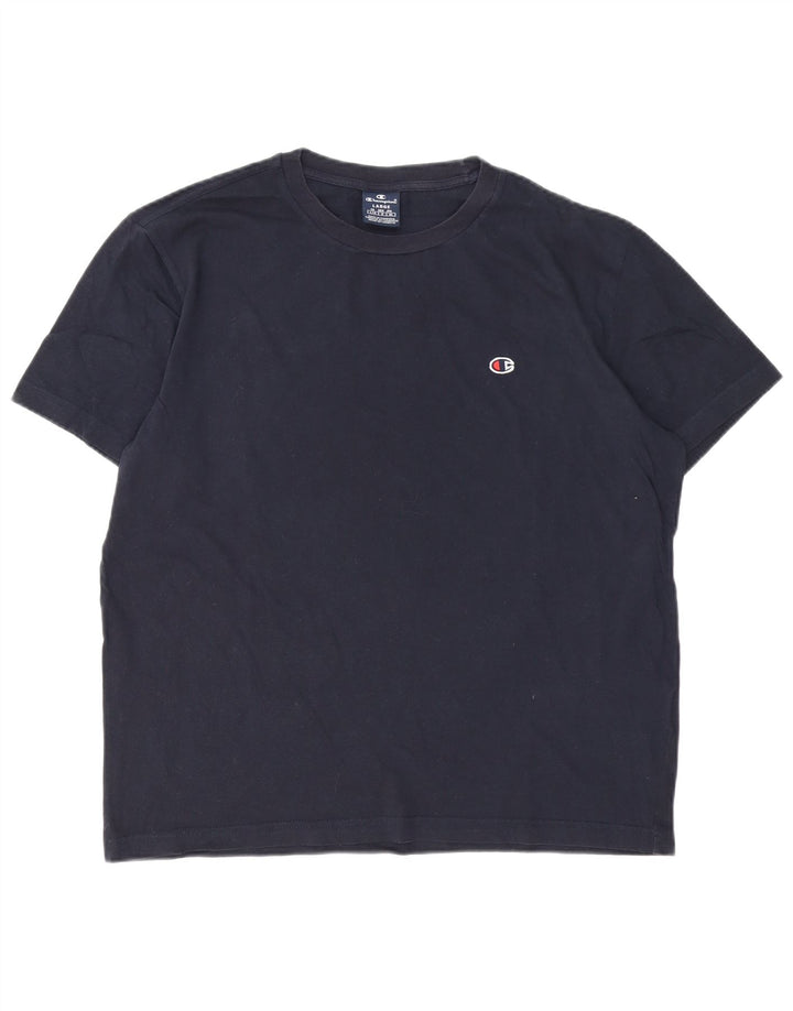 Champion Herre T-shirt Top Stor marineblå bomuld