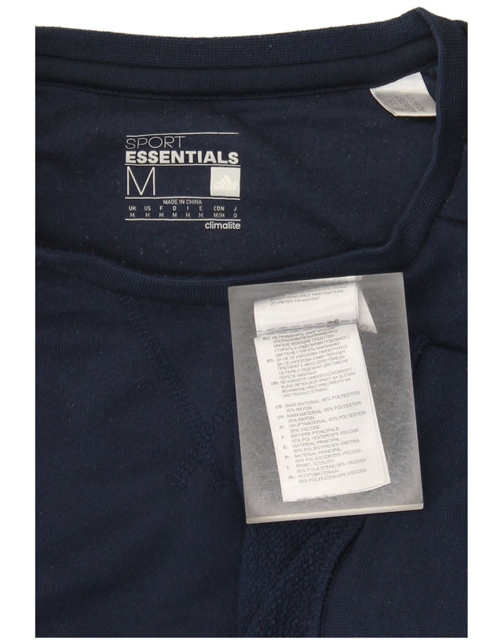 Adidas Herre Climalite Sweatshirt Jumper Medium Navyblå polyester