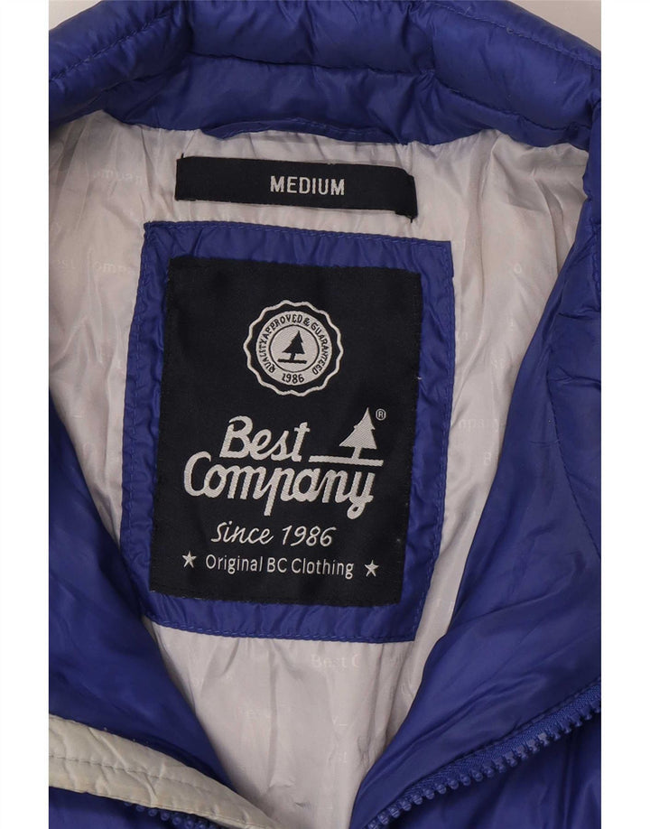 Best Company Herre polstret jakke UK 38 Medium Blue Nylon