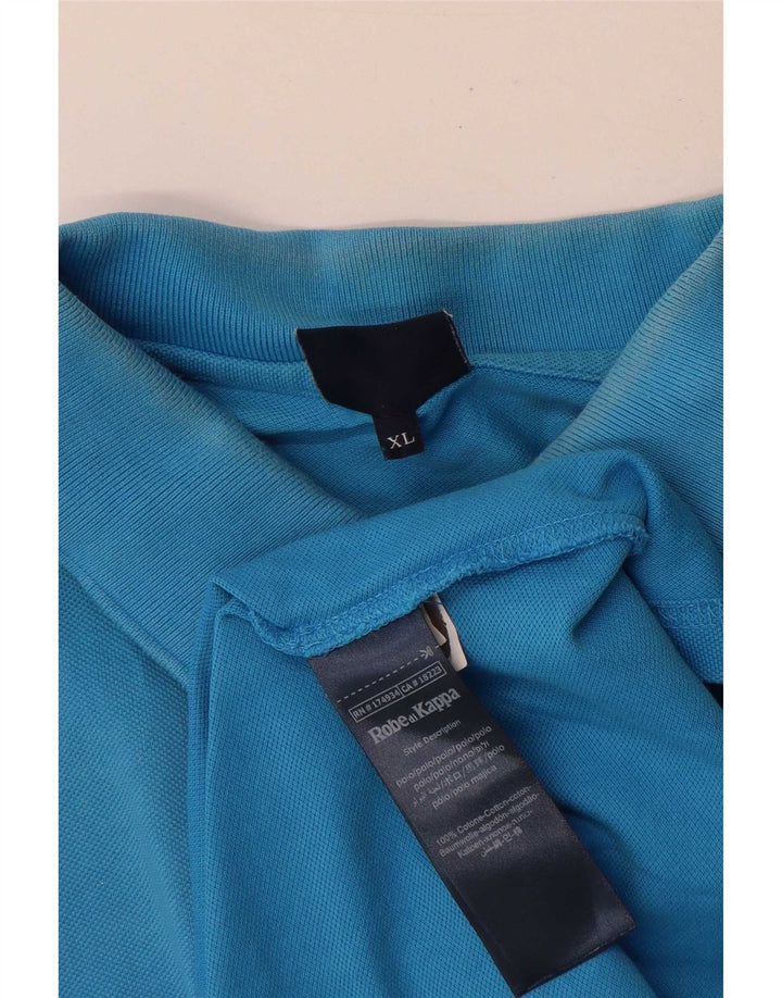 Kappa herre poloshirt XL blå bomuld