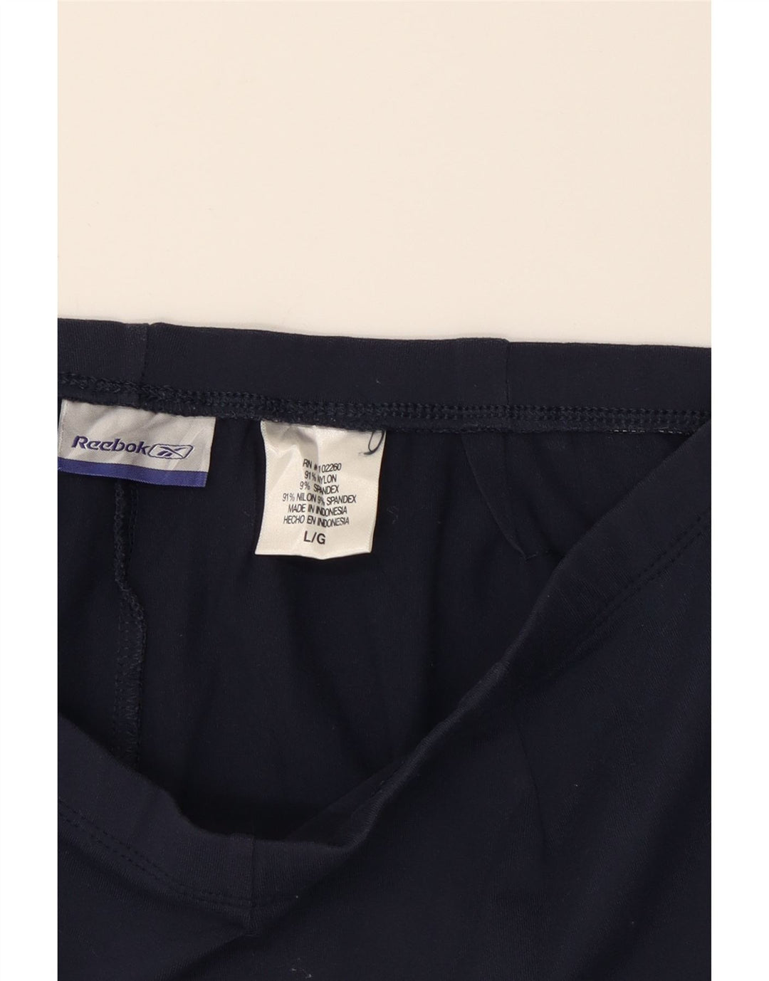 REEBOK Womens Tracksuit Trousers UK 14 Large  Navy Blue Nylon Vintage Reebok and Second-Hand Reebok from Messina Hembry 
