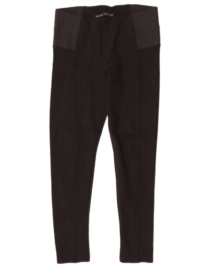 Zara Dame Leggings Stor Sort Colourblock Viscose