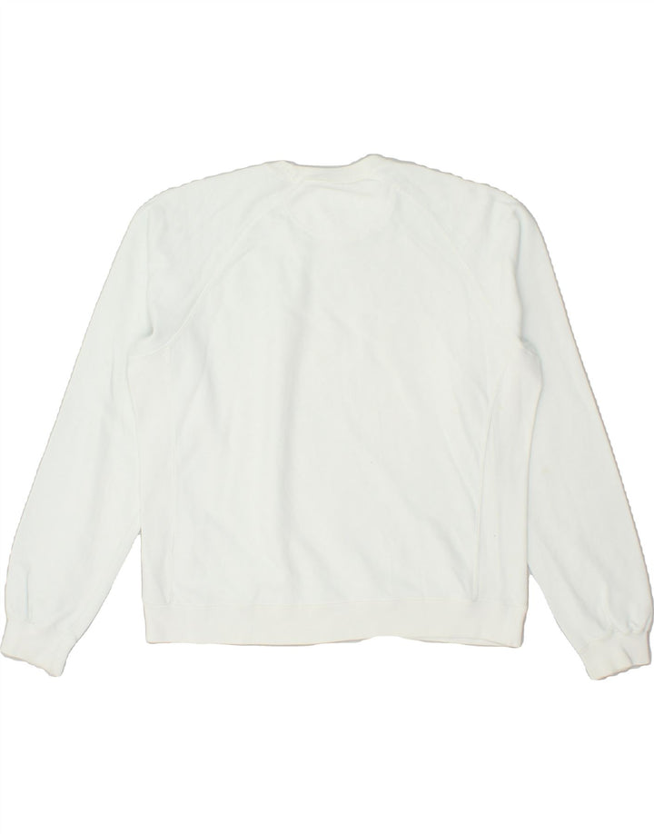CHAMPION Womens Oversized Graphic Sweatshirt Jumper UK 10 Small White Vintage Champion and Second-Hand Champion from Messina Hembry 