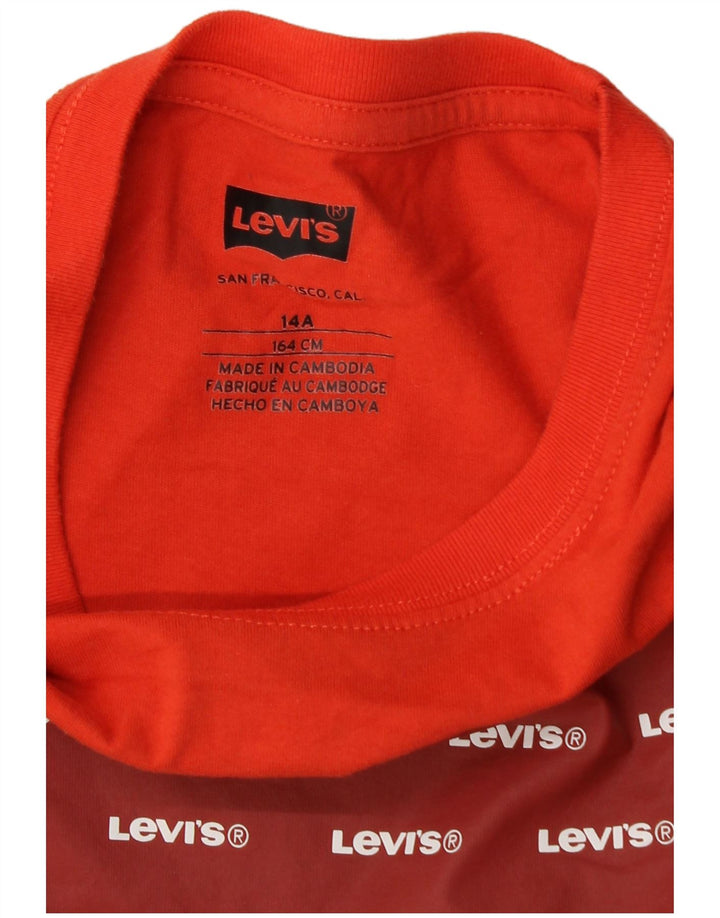 Levi's Boys Grafisk T-Shirt Top 13-14 år Orange