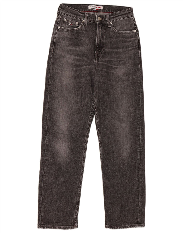 TOMMY HILFIGER Dame Harper Højtaljede lige jeans W25 L27 Grå Bomuld