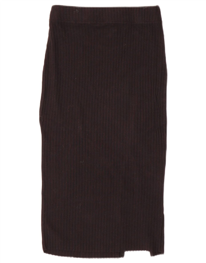 Zara Damestrik Midi-nederdel Small W26 Sort
