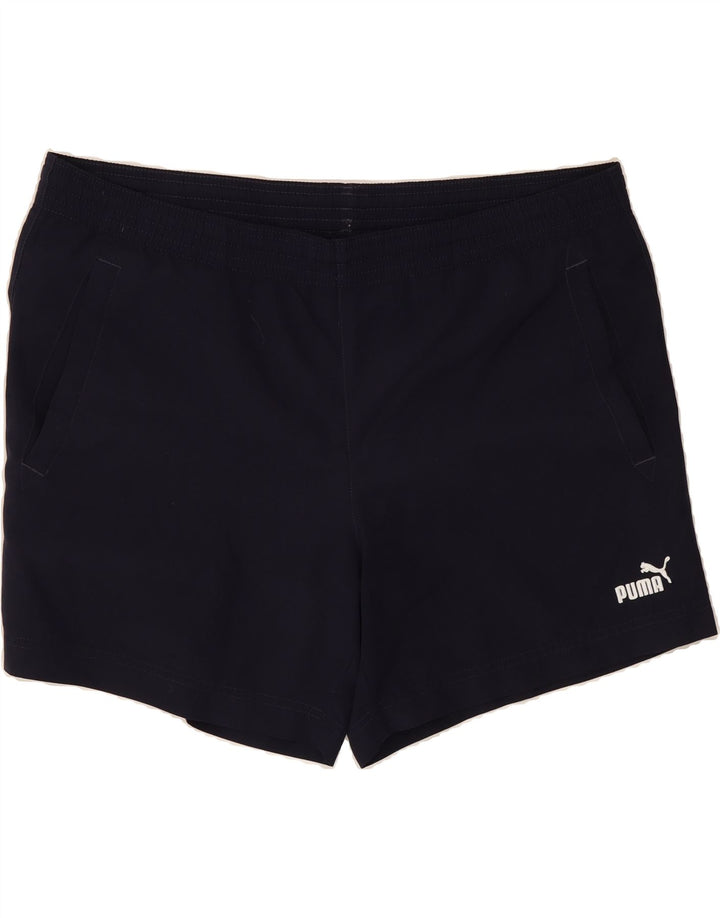 PUMA Mens Sport Shorts Large  Navy Blue Polyester Vintage Puma and Second-Hand Puma from Messina Hembry 