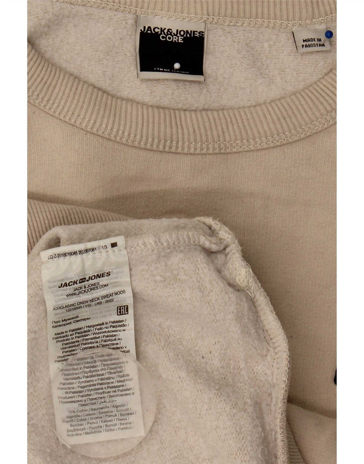 Jack & Jones Sweatshirt til mænd, lille beige bomuld