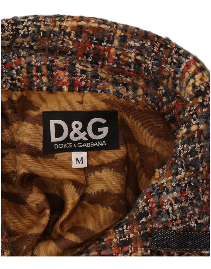 DOLCE & GABBANA Dame Blazer Jakke UK 12 Medium Flerfarvet Flecked