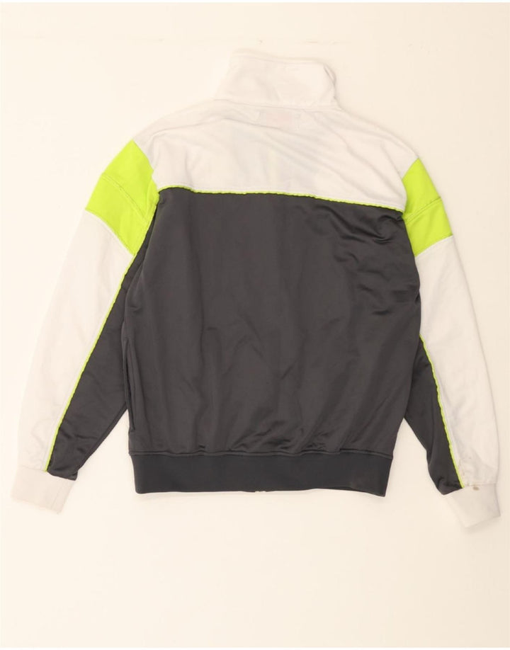 KAPPA Boys Tracksuit Top Jacket 15-16 Years 3XL Grey Colourblock Polyester Vintage Kappa and Second-Hand Kappa from Messina Hembry 