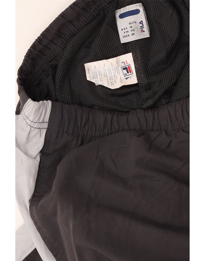 FILA Graphic Tracksuit Bukser Joggers 15-16 år Grå Colourblock