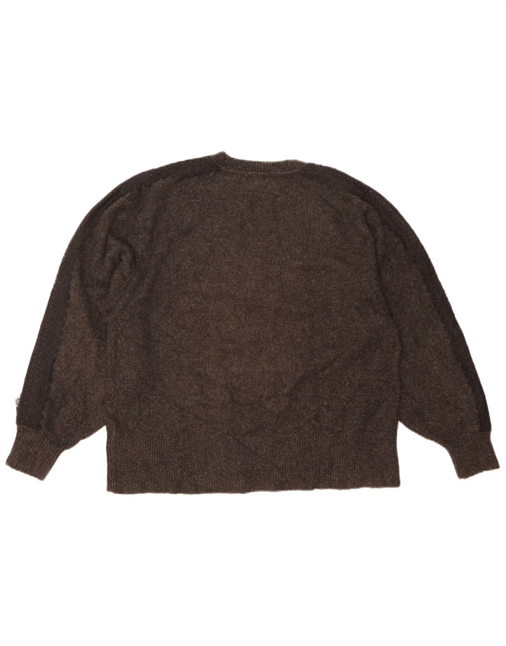 Zara Dame Oversized V-hals sweater UK 10 Small Grey