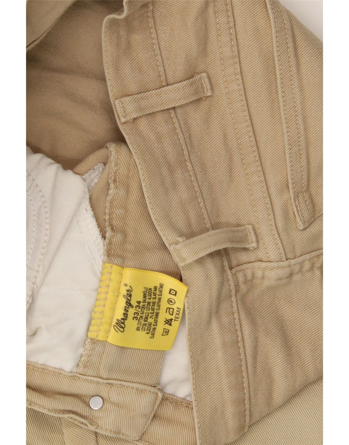 WRANGLER Mens Texas Straight Jeans W33 L30 Beige Cotton Vintage Wrangler and Second-Hand Wrangler from Messina Hembry 