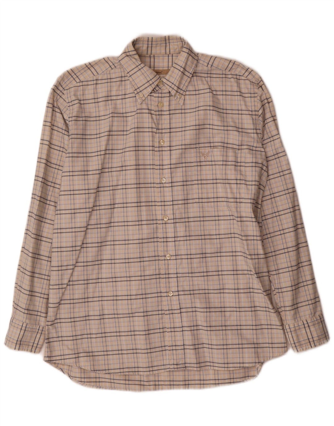 Avirex Herre Flanelskjorte Medium Beige Ternet Bomuld