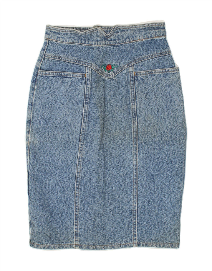 VINTAGE Womens Denim Skirt W25 XS Blue | Vintage Vintage | Thrift | Second-Hand Vintage | Used Clothing | Messina Hembry 