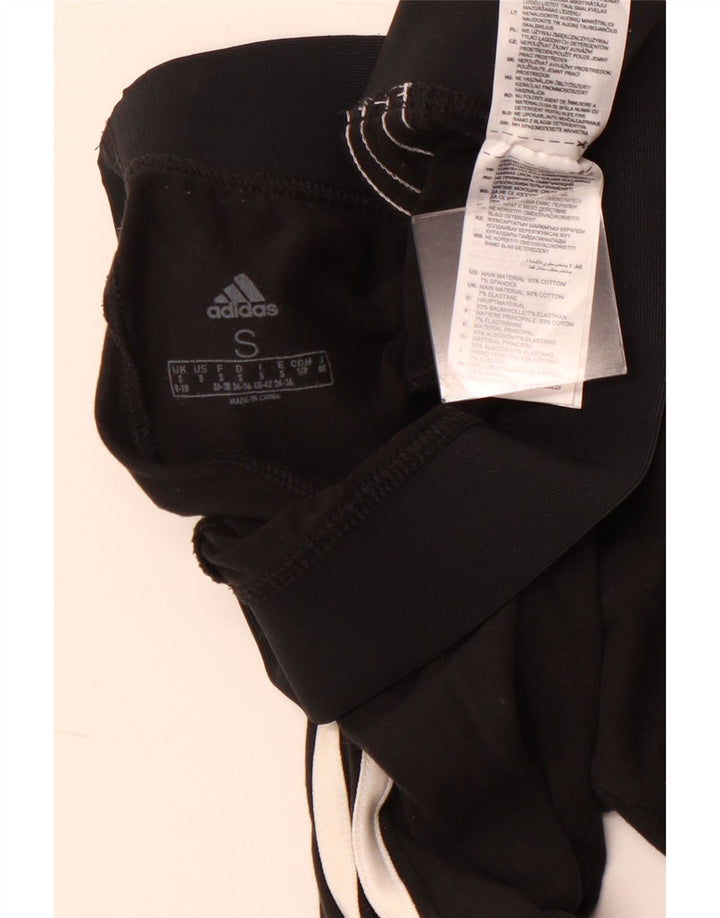 ADIDAS Dame Leggings UK 8/10 Small Black Bomuld