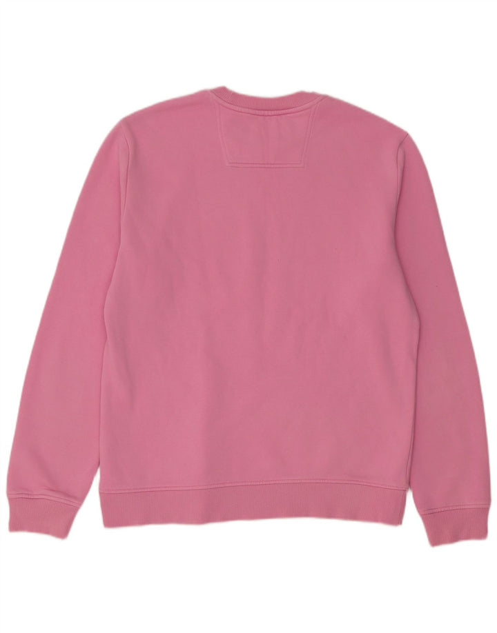 Calvin Klein Jeans Dame Grafisk Sweatshirt Jumper UK 14 Medium Pink