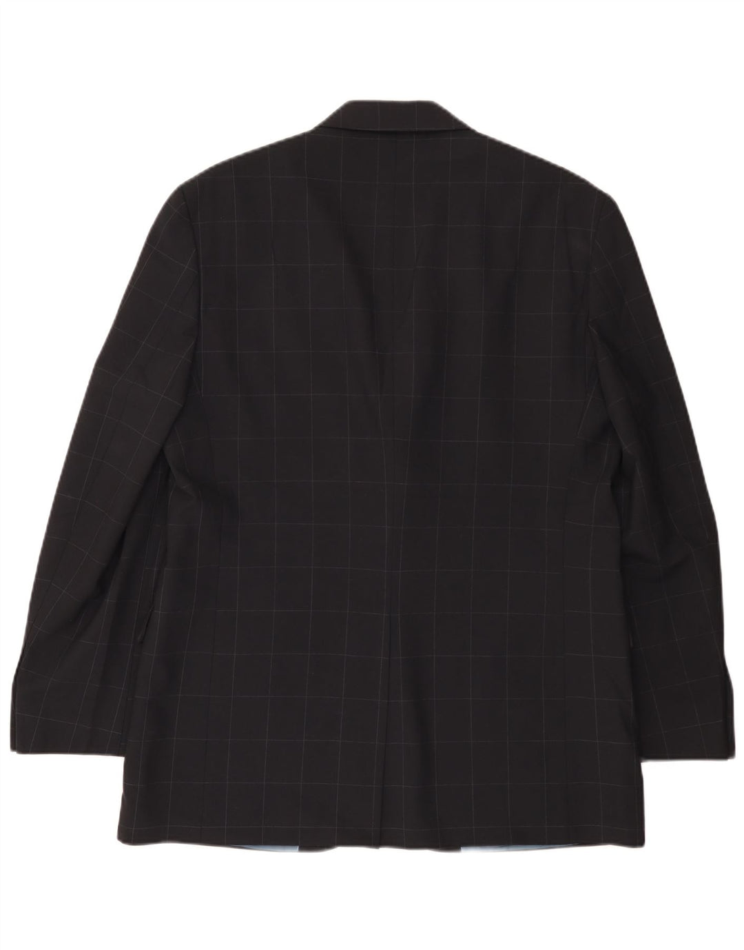 Marks & Spencer Herre 3 Button Blazer Jacket UK 42 Large Navy Blue Check
